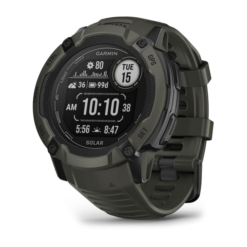 Garmin INSTINCT 2X Solar Multisport-Smartwatch moosgrün
